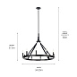 Emmala 27.50" 10 Light Chandelier in Brushed Nickel and Black люстра 52421BK Kichler — фото 12