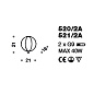 IDL Light globe 520/2A chrome настенный светильник — фото 1