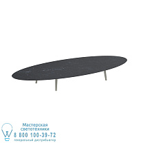 НИЗКИЙ СТОЛ STYLETTO LOUNGE 320X140CM ГРИБОВЫЕ НОЖКИ КЕРАМИЧЕСКАЯ СТОЛ NERO MARQUINA Royal Botania
