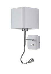 PACO AP2 CHROME/WHITE Crystal Lux PACO настенное бра с белым абажуром и хромированным основанием