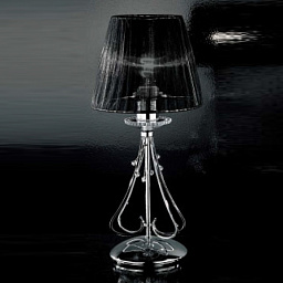 392/1L Black IDL Emma настольная лампа с цилиндрическим плафоном из тёмного стекла