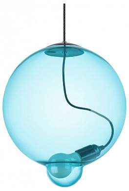 подвесной светильник с голубым плафоном