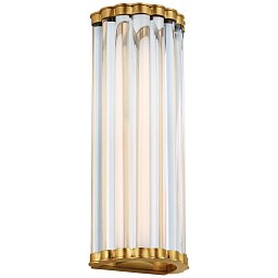 CHD2925AB-CG Visual Comfort Kean настенное бра с вертикальными стеклянными трубками и латунным основанием