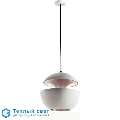 подвесной светильник с округлым корпусом и белым внешним покрытием