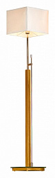 LSF-2505-01 Lussole Montone торшер с прямоугольным тканевым плафоном на деревянной опоре
