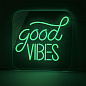 MLN002 Mullan неоновый акриловый светильник Good Vibes, 46 см, IP20 — фото 1