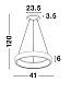 8105618 ALBI Novaluce светильник LED 32Вт 230В 1950Lm 3000K IP20