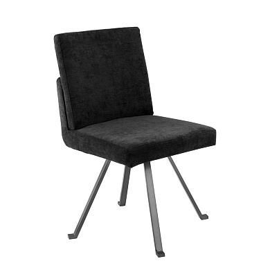 110199 Dining Chair Dirand bronze finish black velvet стул Eichholtz