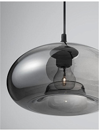 9726482 Nova Luce Savaz подвесной светильник с округлым дымчатым стеклянным плафоном