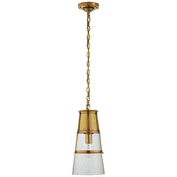 EU-TOB5752 Visual Comfort Robinson подвесной светильник с двухцветным конусным плафоном на витом подвесе