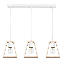 A8030SP-3WH Arte Lamp BRUSSELS подвесная люстра с тремя деревянными плафонами