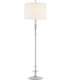 BBL1002WHT-L Visual Comfort Lotus торшер с круглым основанием и белым абажуром из гипса