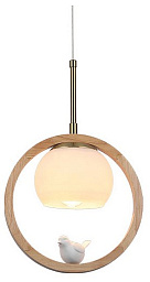 A4182SP-1BR Arte Lamp Caprice подвесной светильник с деревянным кольцом и шарообразным плафоном