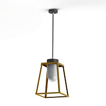 Lampiok 2 N° 2; Frosted glass E27 52W; Tinted lacquered brass