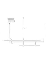 Triac Dimmable Sandy White Aluminium & Acrylic LED 83 Watt 220-240Volt 4847Lm IP20 3000K Light Up & Down L: 102 W: 80 H: 204 cm