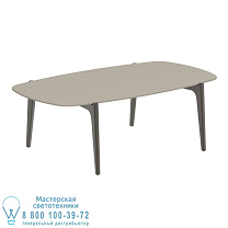 СТОЛИК TEA TIME 120X65CM H40 БРОНЗОВЫЙ КЕРАМИЧЕСКИЙ ЖЕМЧУЖНО-СЕРЫЙ Royal Botania