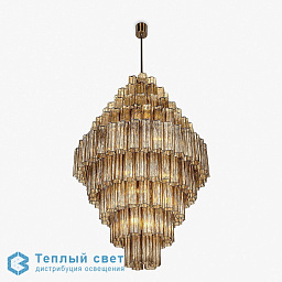 CL429-COL-90-CLR Bella Figura Pentagon многоярусная люстра с хрустальными подвесками пирамидальной формы