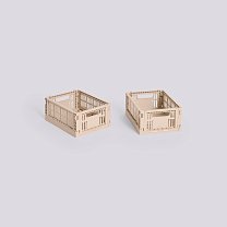 Ящик для хранения HAY Colour Crate Mini, набор из 2 шт., пудровый