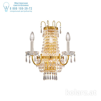 Kolarz EMPIRE 0418.62+3.3.SpT настенный светильник золото 24 карата ширина 40cm макс. высота 46cm 5 ламп e14