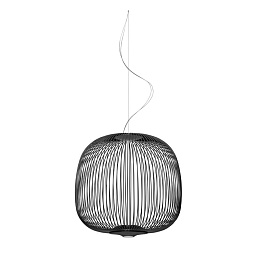 FN2640272AM_20 Foscarini Spokes подвесной светильник с проволочным каркасом цвета графит