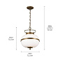 Opal 2 Light Pendant Character Bronze подвесной светильник 52478CHZ Kichler — фото 4