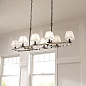 Dancar 48" 8 Light Linear Chandelier Polished Nickel люстра 44023PN Kichler — фото 5