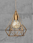 Wire Cage Diamond Golden Pendant Light подвесной светильник FOS Lighting Pyramid-Golden-HL1