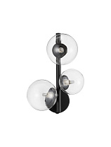 Clear Glass Matt Black Metal LED G9 3x5 Watt 100-240Volt IP20 Bulb Excluded L: 23 W: 19 H: 32 cm