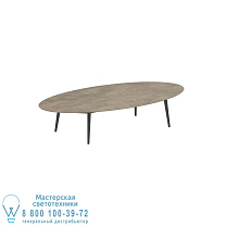 ВЫСОКИЙ СТОЛ STYLETTO LOUNGE 250X130CM, АЛЮМИНИЕВЫЕ НОЖКИ, АНТРАЦИТОВАЯ КЕРАМИЧЕСКАЯ СТОЛЕШНИЦА TERRA SABBIA Royal Botania