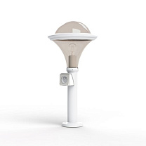 Dallas N° 7; Smoked polycarbonate E27 75W Plug; White