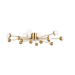 FR5242CL-16BS Freya Celebrity потолочный светильник на латунной раме с шарообразными плафонами и линейным креплением