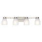Vionnet 33.5" 4 Light Vanity Light Satin Etched Glass Brushed Nickel настенный светильник 55013NI Kichler — фото 1