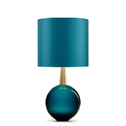 Bishop Lamp Azure with Brass Collar Porta Romana