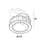 28479 9000 B Delta Light ENTERO Rd-L Trimless Wallwash Tw встраиваемый точечный светильник — фото 1