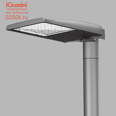 EW09 Street iGuzzini Pole-mounted system - ST1.2 optic - Warm White - Midnight - ø46-60-76mm