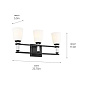 Rosalind 11.5" 3 Light Vanity Light Black настенный светильник 55147BK Kichler — фото 10