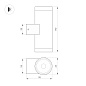 Уличный настенный светильник Up Down Arlight LGD-RAY-WALL-TWIN-R65-2X9W — фото 1