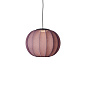 KW45 BU LED Knit-Wit Made By Hand Потолочный подвес Ø45 с бордовым фактурным абажуром LED — фото 1