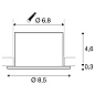 1007095 SLV UNIVERSAL DOWNLIGHT свет-к встраив. 5Вт/8Вт с LED 2700/3000/4000/6500K, 410-680лм, 38°, димм, без на — фото 1