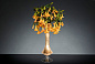 CHIARA VASE WITH DATURA Цветочная композиция со стеклянной вазой VGnewtrend — фото 1