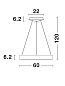 9453452 RANDO THIN Novaluce светильник LED 50Вт 230В 3250Lm 3000K IP20