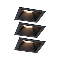 Downlight 3-Step-Dim Cole 3-piece set angular 88x88mm
