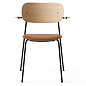 71145-004345 Audo Copenhagen Co Chair Обеденный стул Co, чёрный, стальной, с подлокотником, Dakar 0250/натуральный дуб — фото 2