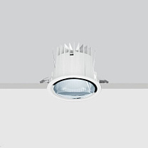 Reflex wall-washer luminaire - Ø 125 mm - warm white - frame 19.1W 1394.5lm - 3000K - CRI 90 - DALI-2 - Colour: White / Aluminium