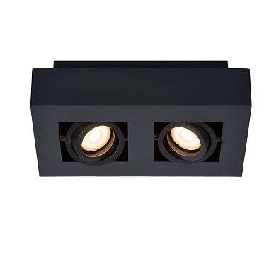 потолочный светильник прямоугольной формы с двумя направленными плафонами