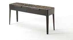 Консоль Ziggy 9 Porada низкая с мраморной столешницей и двумя ящиками