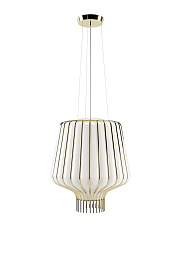 F47A21 White - Golden Fabbian Saya подвесной светильник белый с золотым акцентом