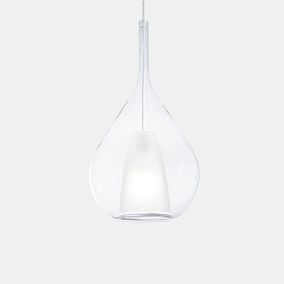 359793 Ideal lux Kalique подвесной светильник с одиночным прозрачным стеклянным плафоном каплевидной формы