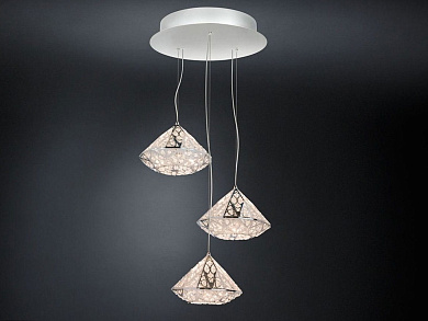 ARABESQUE DIAMOND Подвесной светильник из стали со светодиодами и кристаллами VGnewtrend