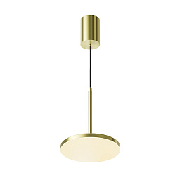 P076PL-L12W3K-BS Maytoni Plato подвесной светильник латунный с плоским плафоном